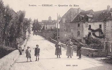 Carte postale ancienne - Chirac - Quartier du Rieu